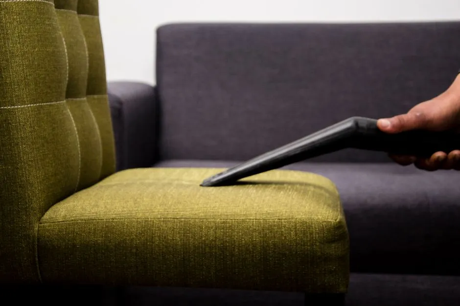 Professional upholstery cleaning of a fabric sofa in a Ballarat home